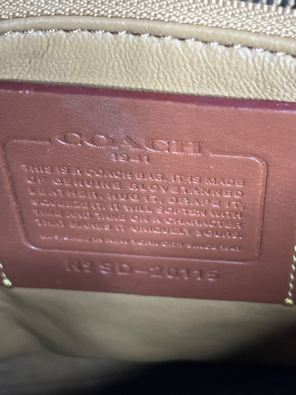 Coach 1941 Black Glove Tan Leather Saddle Shoulder Bag 20115 Yellow-Stitching - Picture 6 of 9